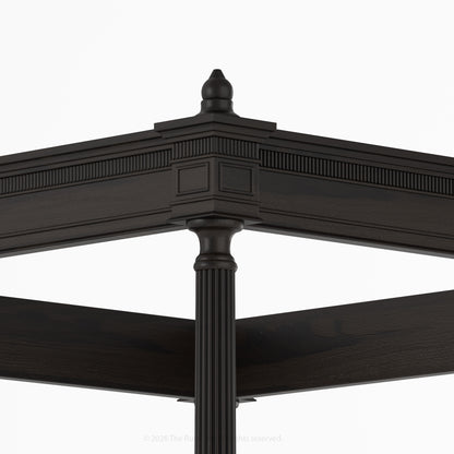 Kingman Grand Solid Wood Canopy Bed with Fluted Column Details