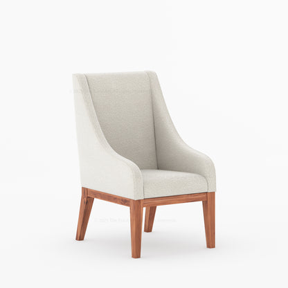 Phoenix Upholstered Dining Armchair With Bouclé Fabric