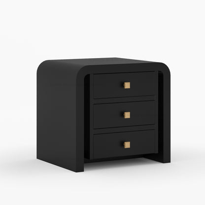 Stockton Solid Wood Nightstand With Three Drawers