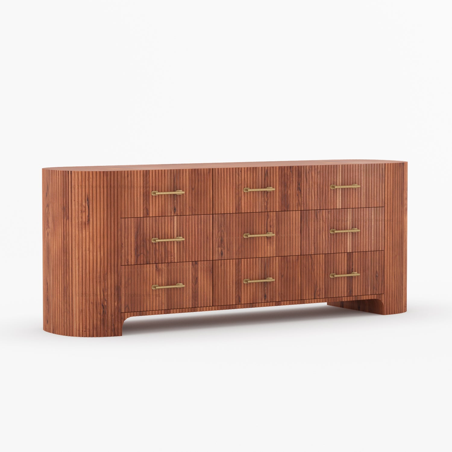 Bartow Fluted Solid Wood Dresser – 5, 6, 7 &amp; 9 Drawer Storage Chest