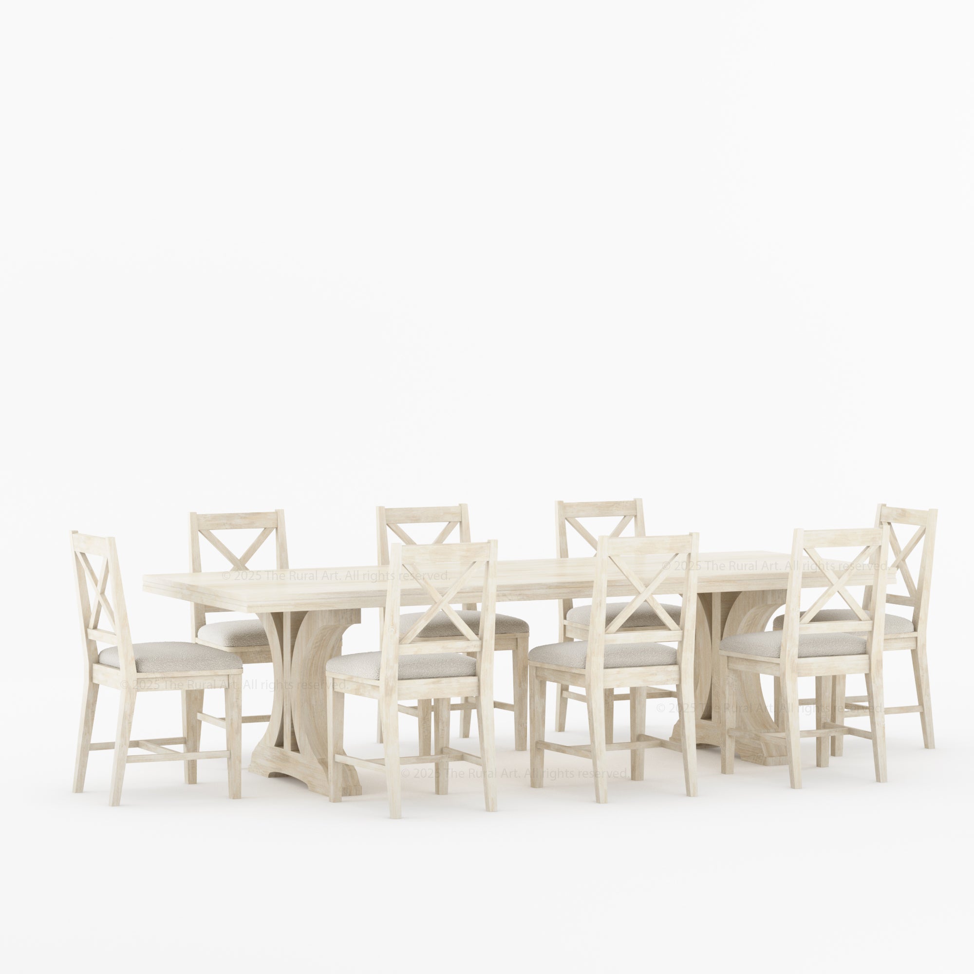 Sherman Solid Wood Black Dining Table and Chair Set for 4, 6, 8, 10, 12 People