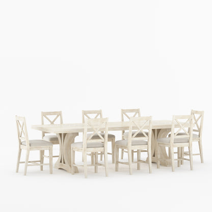Sherman Solid Wood Black Dining Table and Chair Set for 4, 6, 8, 10, 12 People