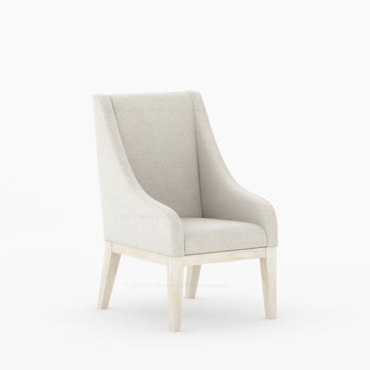 Phoenix Upholstered Dining Armchair With Bouclé Fabric