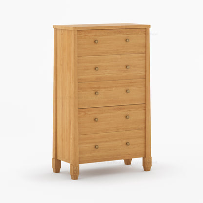 Dothan Solid Wood Dresser with Carved Floral Legs