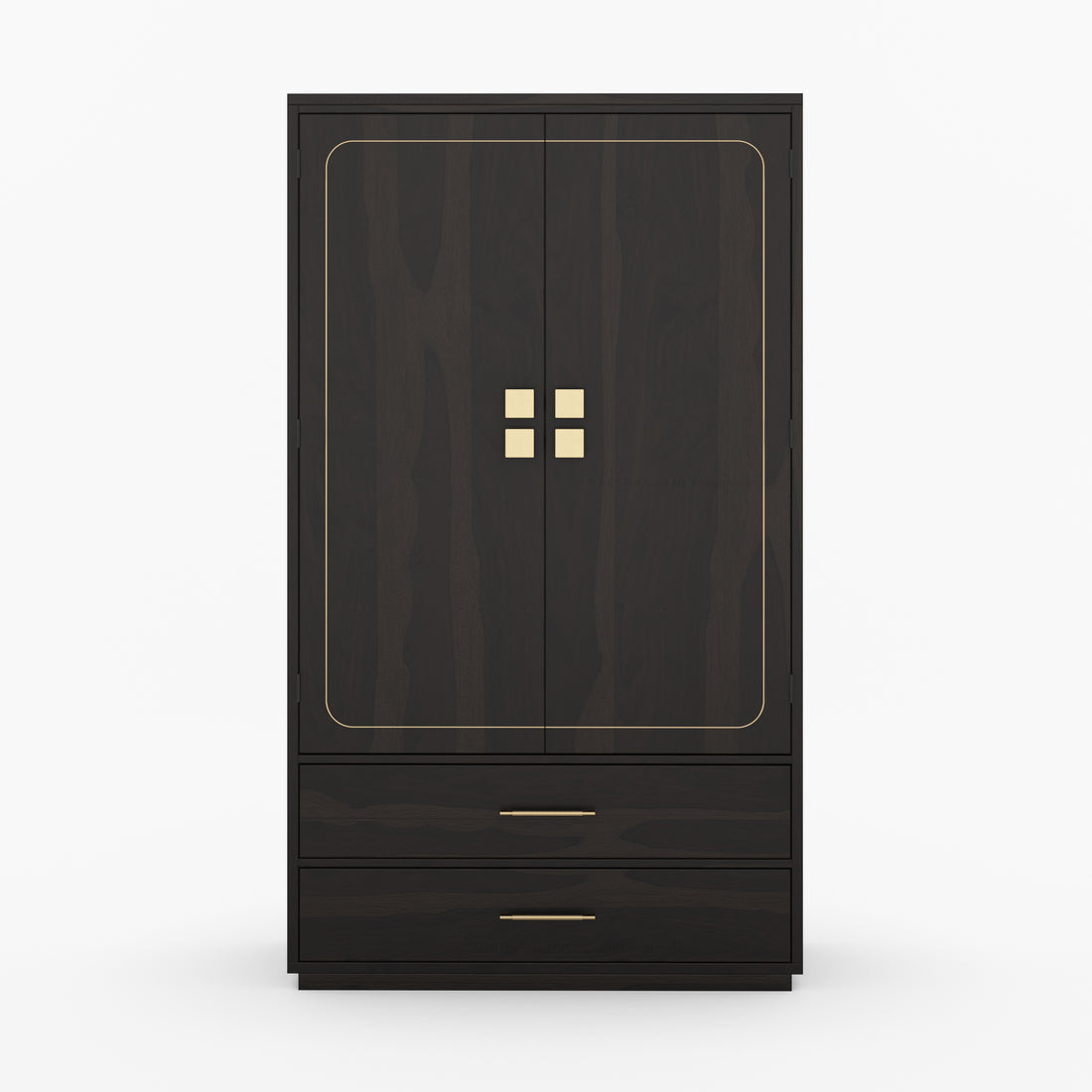 Hartsville Solid Wood Armoire with Shelves, Hanging Storage and Drawers