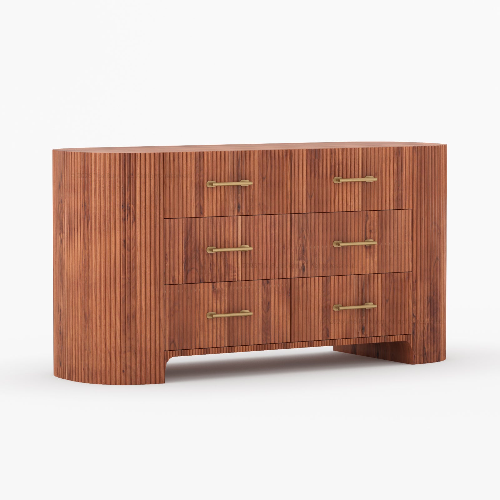 Bartow Fluted Solid Wood Dresser – 5, 6, 7 &amp; 9 Drawer Storage Chest