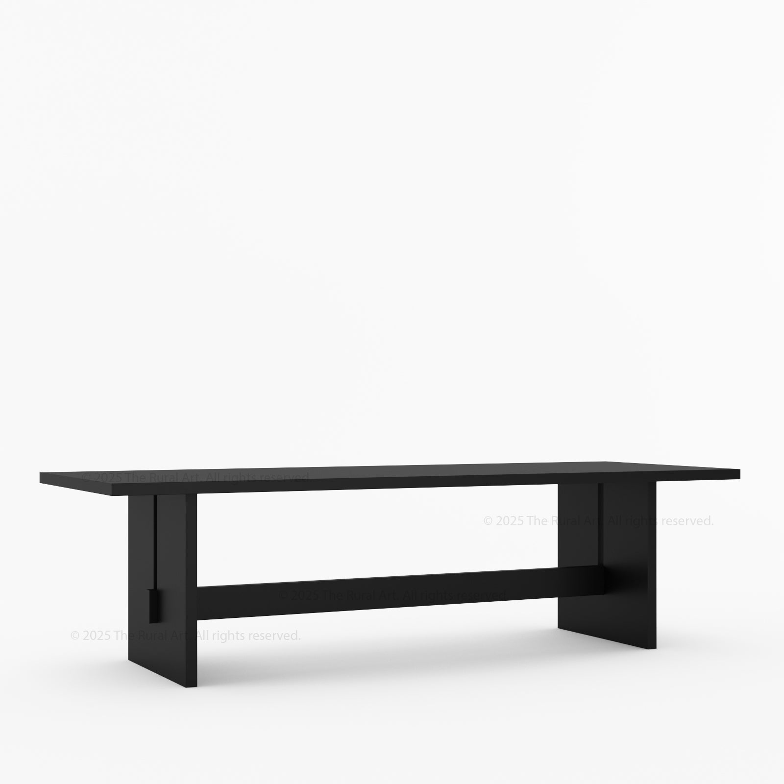 Marion Modern Slab-Leg Solid Wood Dining Table
