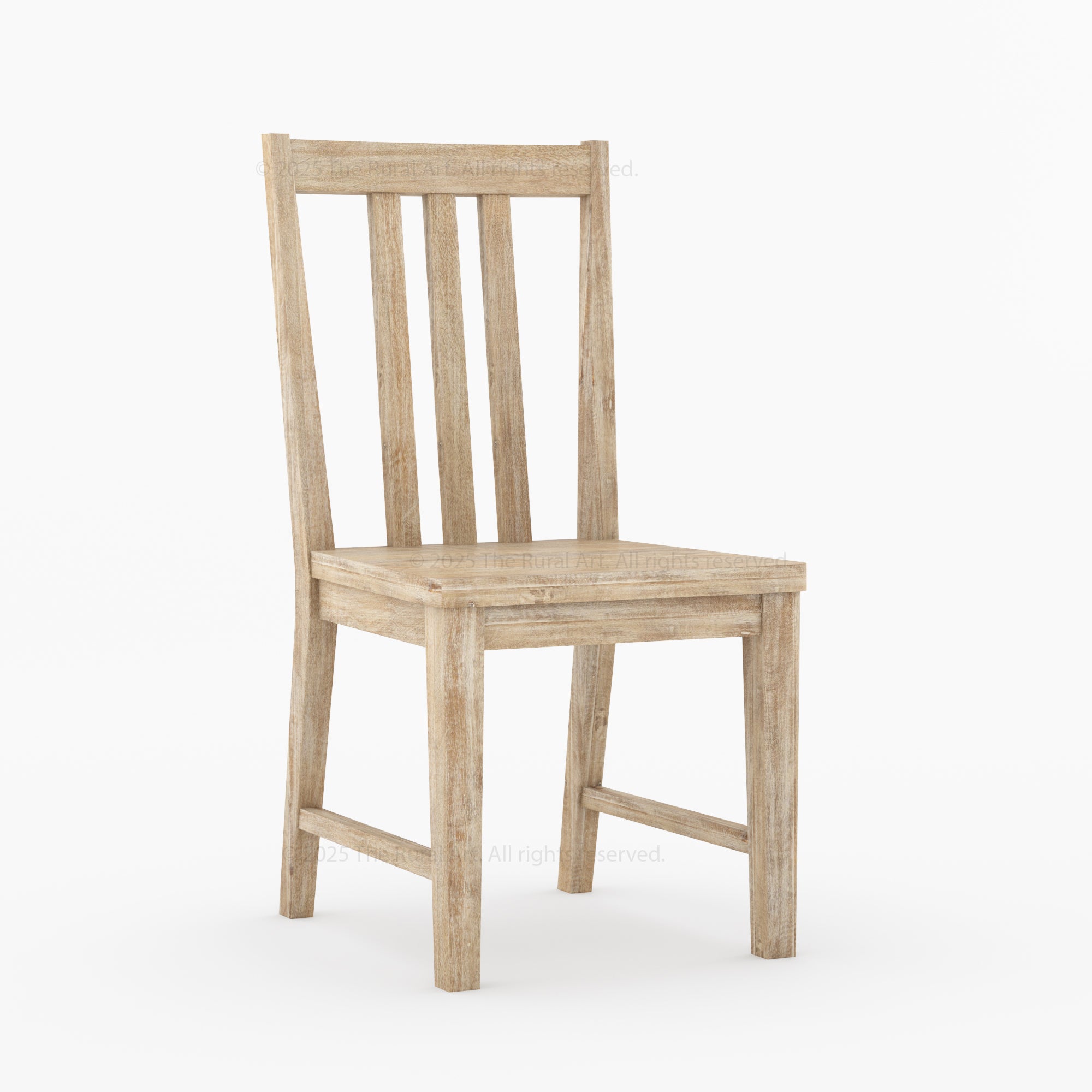 Shelbyville Solid Wood Farmhouse Dining Chair with Slatted Back