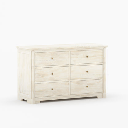 Abilene Solid Wood Six Drawer Dresser