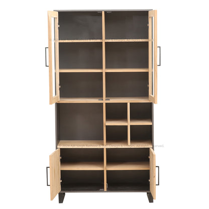 Trenton Industrial Solid Wood Bookcase