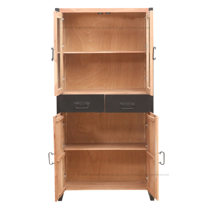 Totowa Industrial Solid Wood Bookshelf