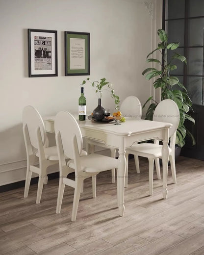 Demopolis Elegant Solid Wood Dining Table &amp; Chair Set