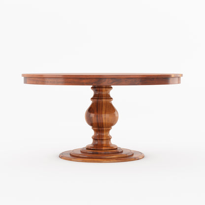 Clanton Solid Wood Rustic Round Dining Table