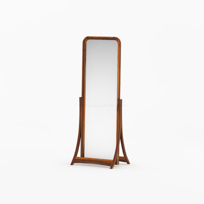 Garland Solid Wood Full-Length Freestanding Dressing Mirror with Rounded Frame
