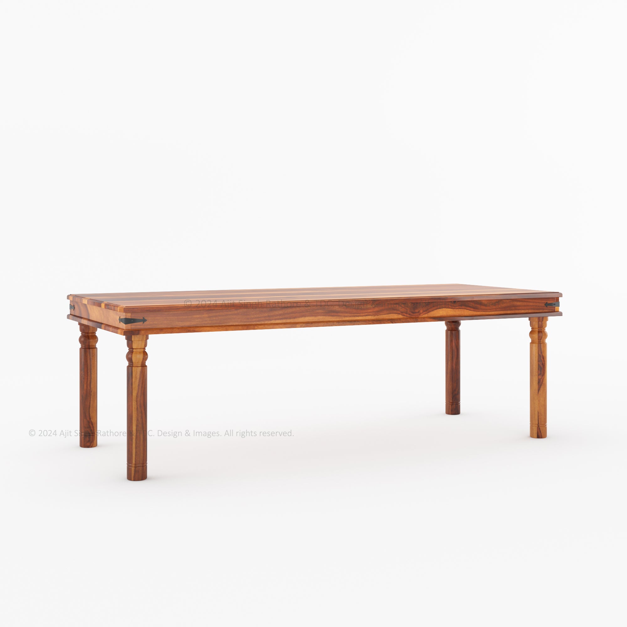 Naples Traditional Rustic Solid Wood Dining Table