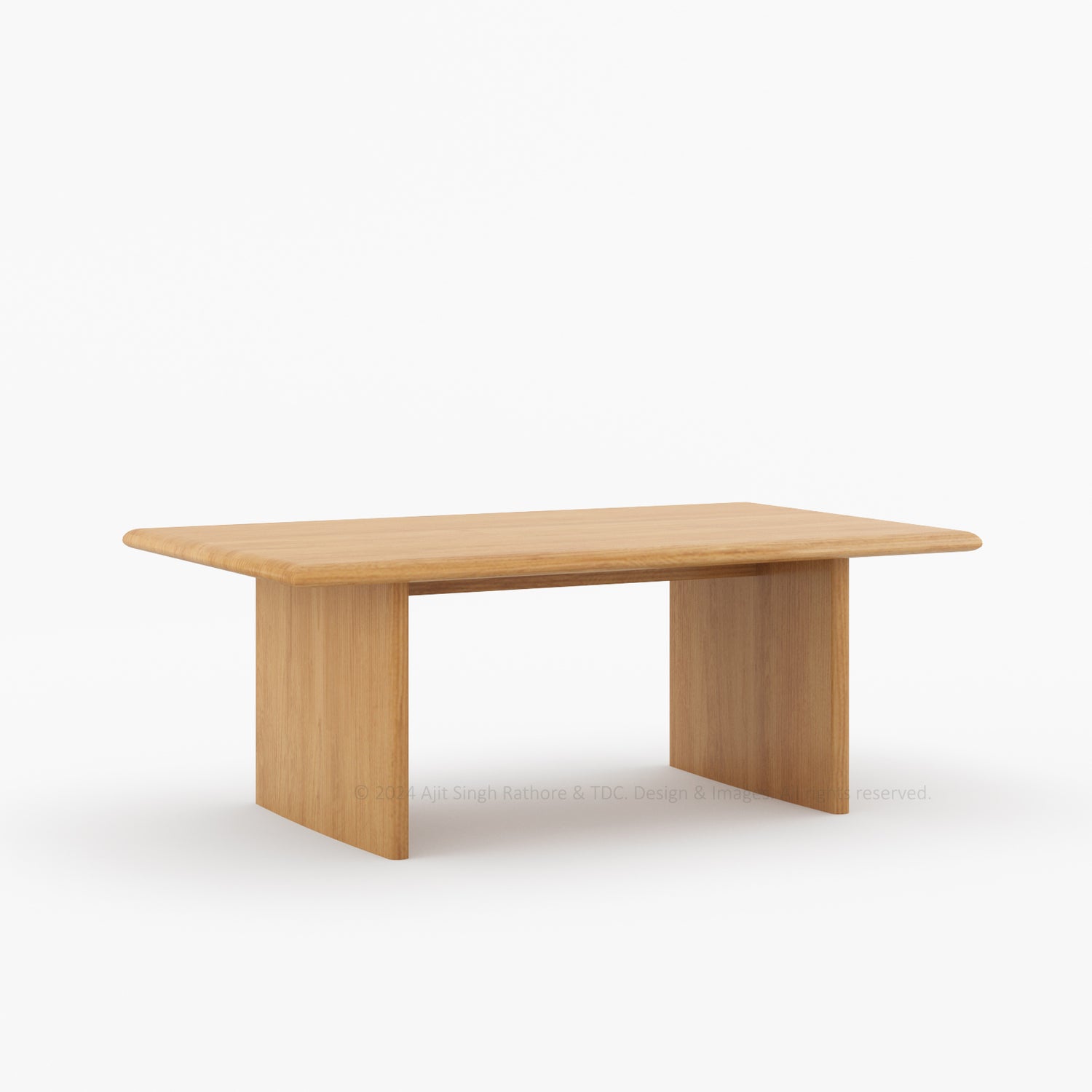 Nordic Serenity Teak Wood Coffee Table