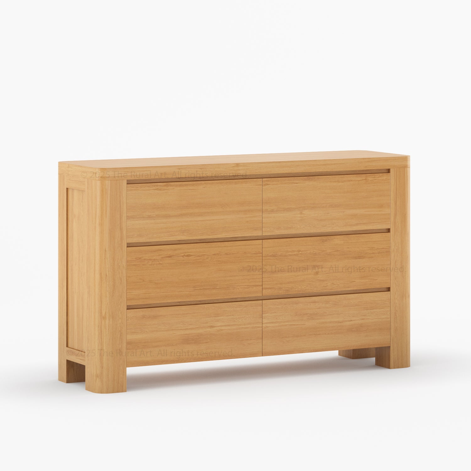 Levittown Solid Wood 6-Drawer Dresser Storage Chest