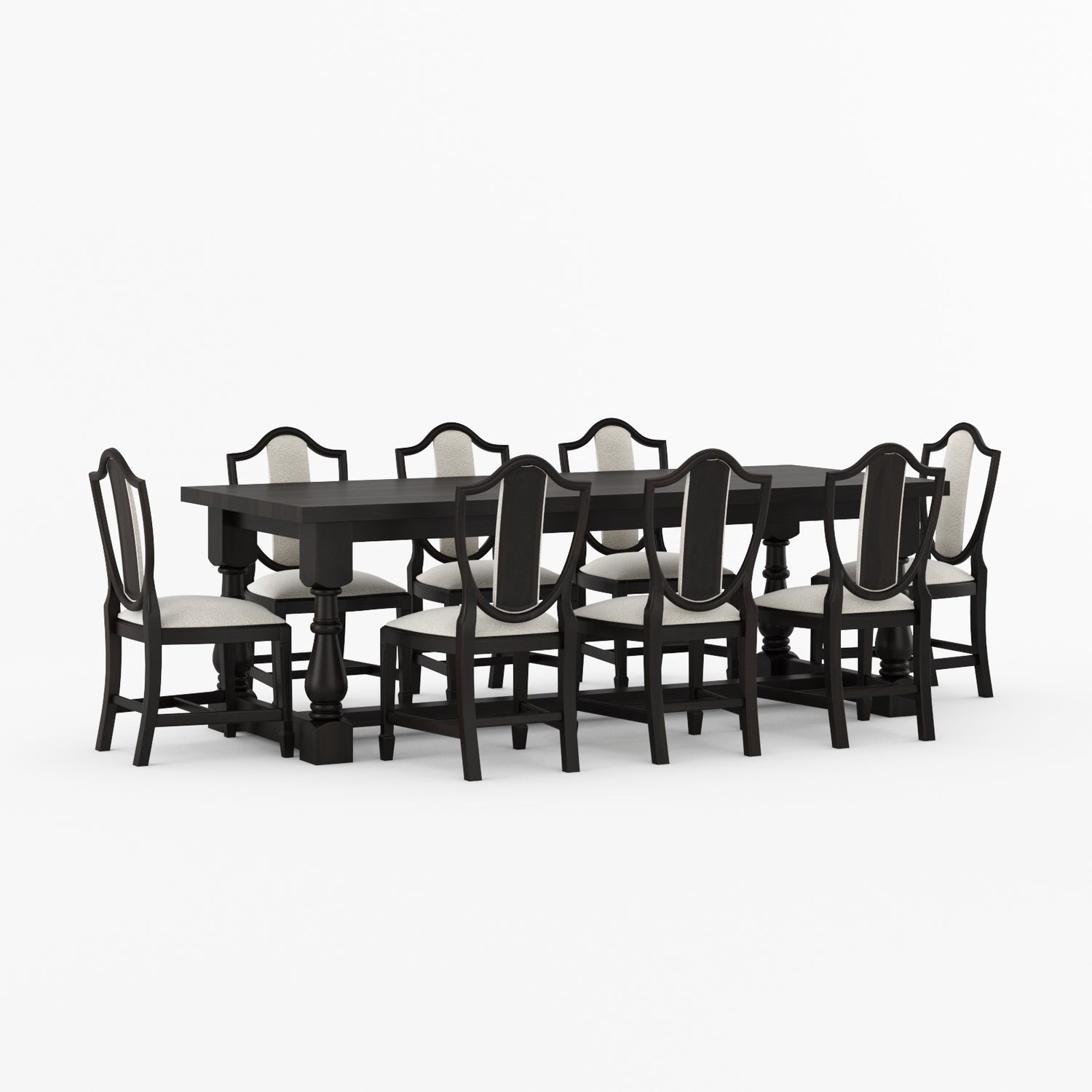 Bisbee Solid Wood Dining Table &amp; Upholstered Chair Set