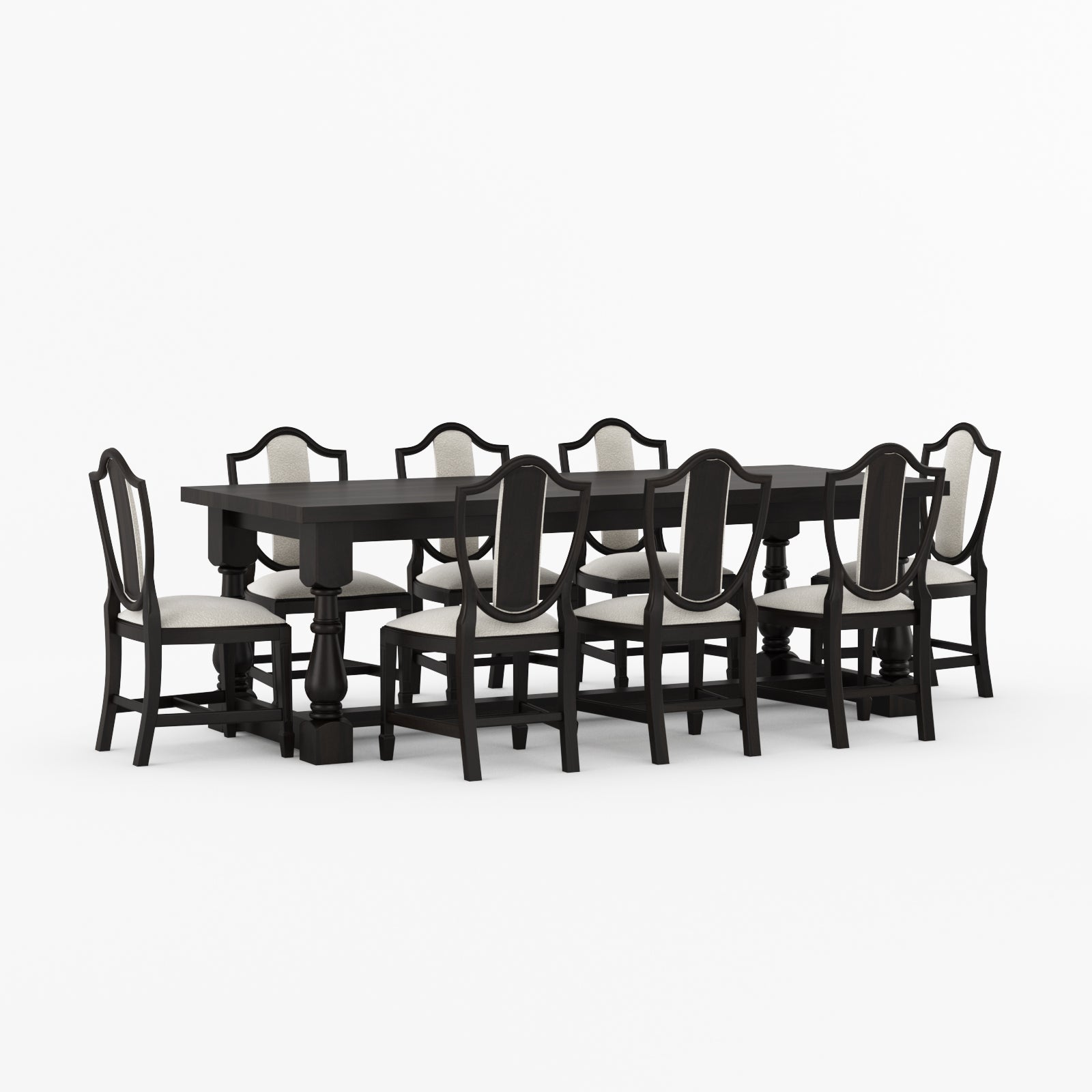 Bisbee Solid Wood Dining Table &amp; Upholstered Chair Set