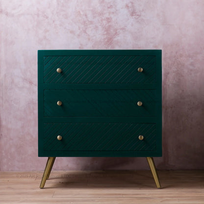 Rye Emerald Green Mid-Century Modern Chest of Drawers