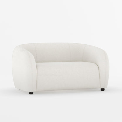 Jonesboro Modern Solid Wood Sofa with Boucle Upholstery and Curved Backrest
