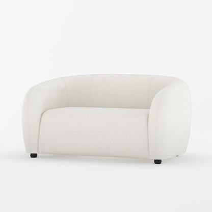 Jonesboro Modern Solid Wood Sofa with Boucle Upholstery and Curved Backrest