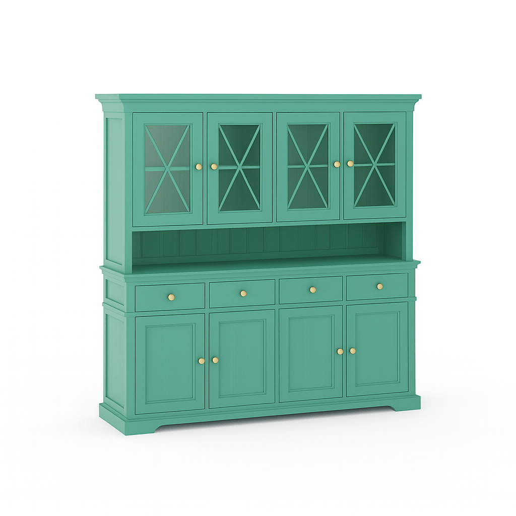 Sherman Solid Wood Buffet with Hutch China Display Cabinet