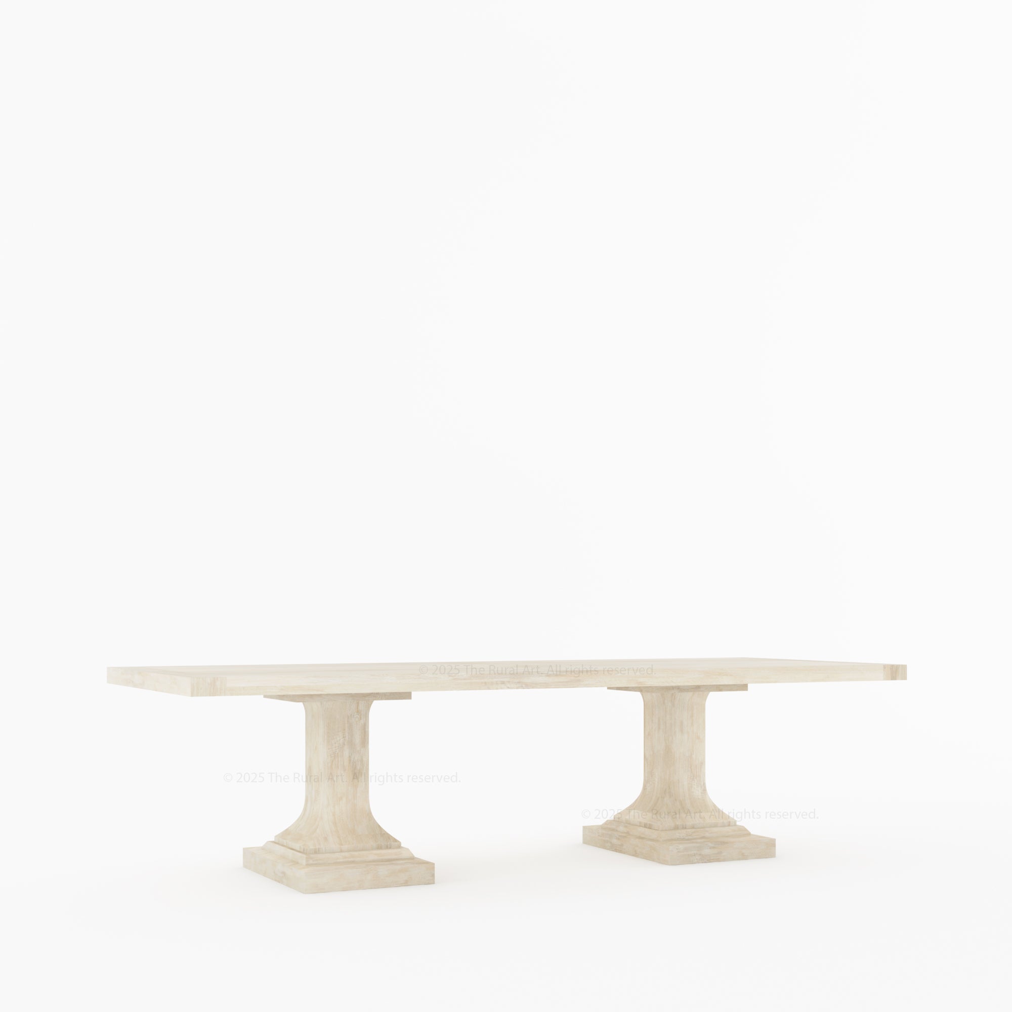 Medina Solid Wood Pedestal Dining Table | Mid-Century Modern Table for 4, 6, 8, 10, or 12