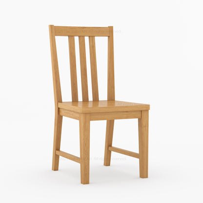 Shelbyville Solid Wood Farmhouse Dining Chair with Slatted Back