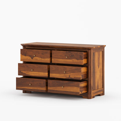 Abilene Solid Wood Six Drawer Dresser