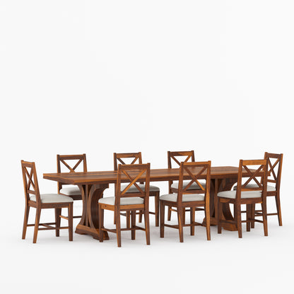 Sherman Solid Wood Black Dining Table and Chair Set for 4, 6, 8, 10, 12 People
