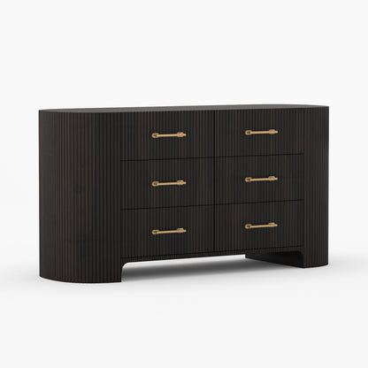 Bartow Fluted Solid Wood Dresser – 5, 6, 7 &amp; 9 Drawer Storage Chest