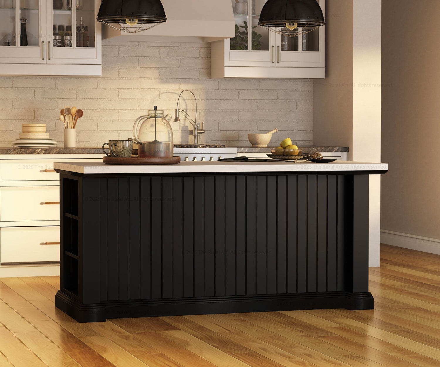 Chester Solid Wood Panelled Kitchen Island