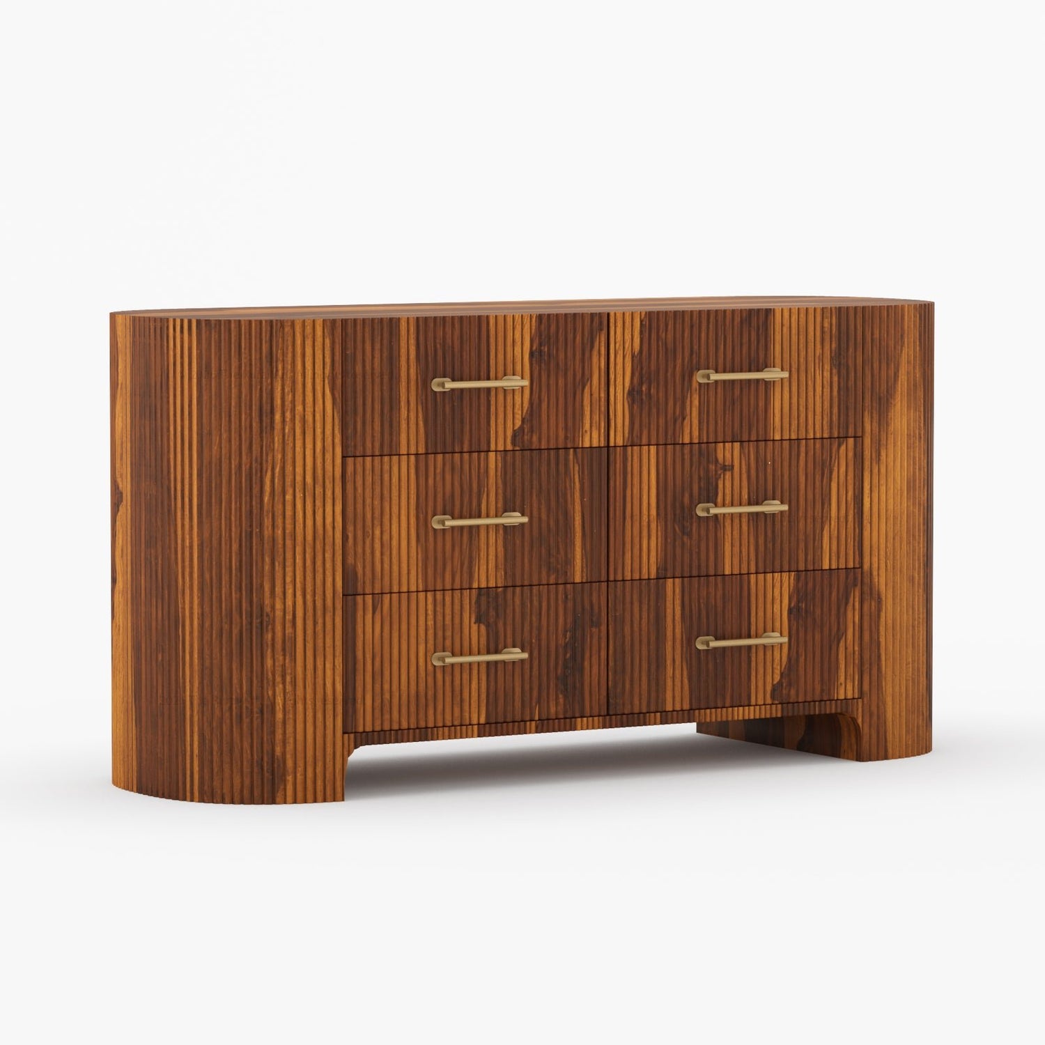 Bartow Fluted Solid Wood Dresser – 5, 6, 7 &amp; 9 Drawer Storage Chest