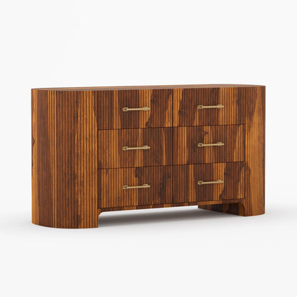 Bartow Fluted Solid Wood Dresser – 5, 6, 7 &amp; 9 Drawer Storage Chest
