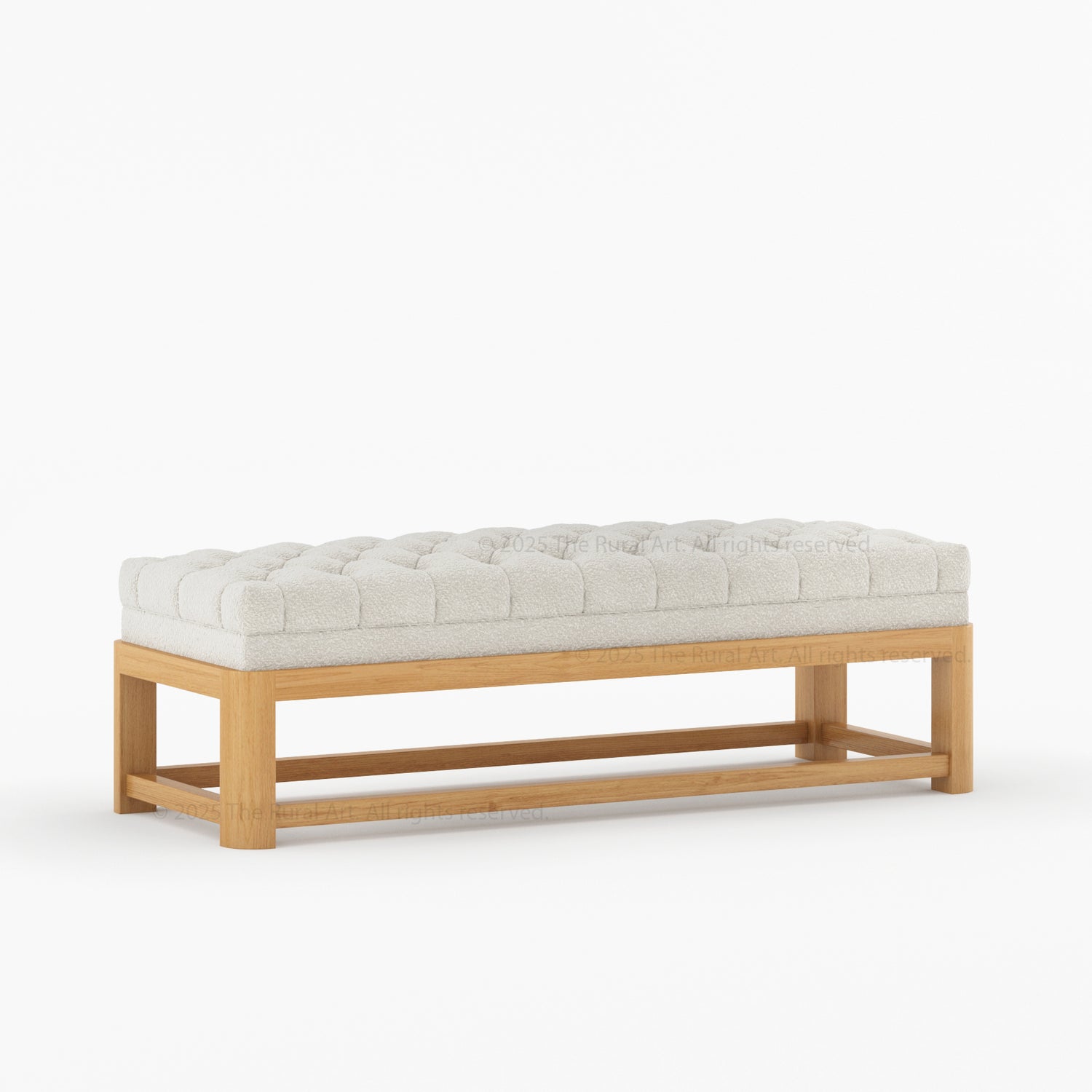 Levittown Upholstered Bedroom Bench with Solid Wood Frame End-of-Bed Seating