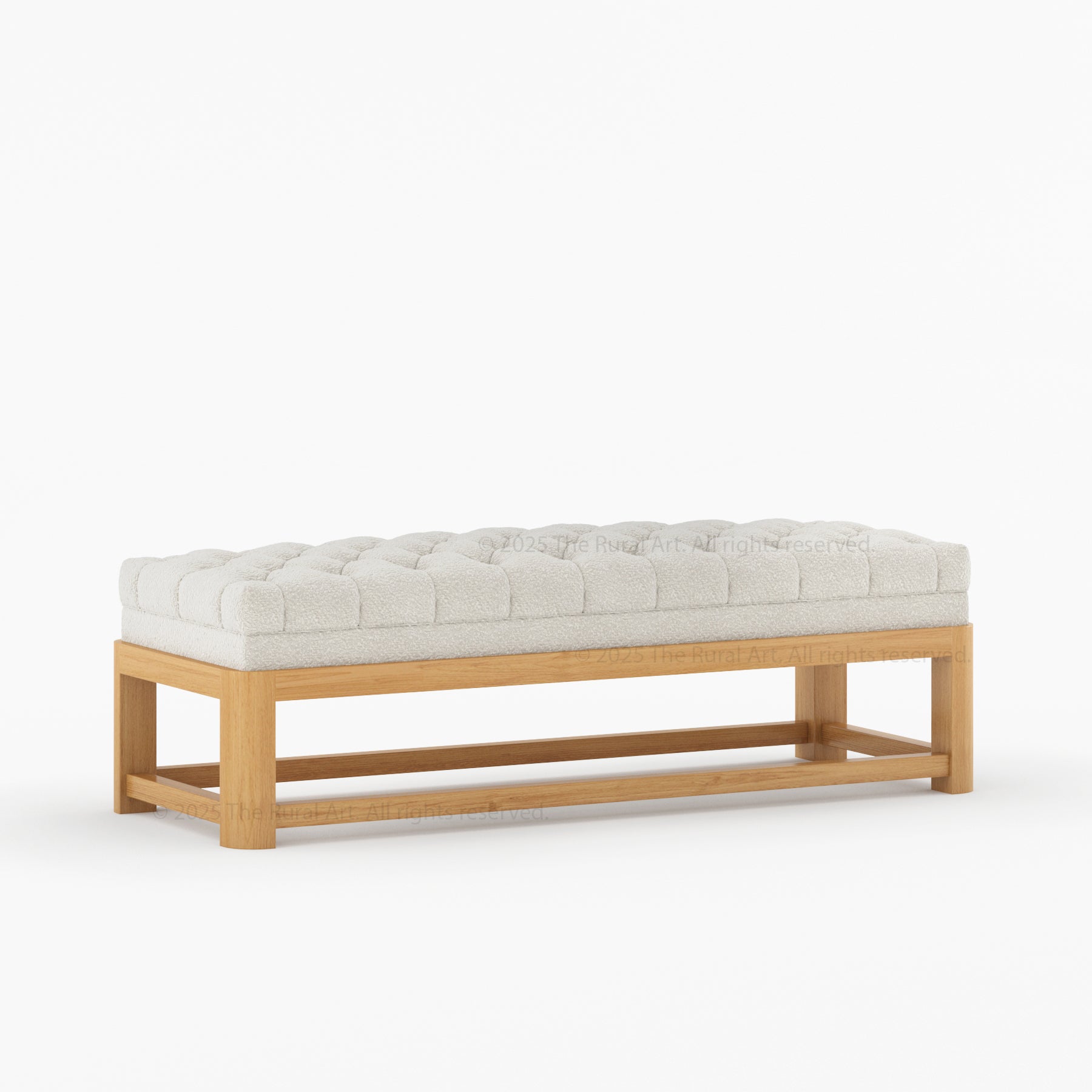 Levittown Upholstered Bedroom Bench with Solid Wood Frame End-of-Bed Seating