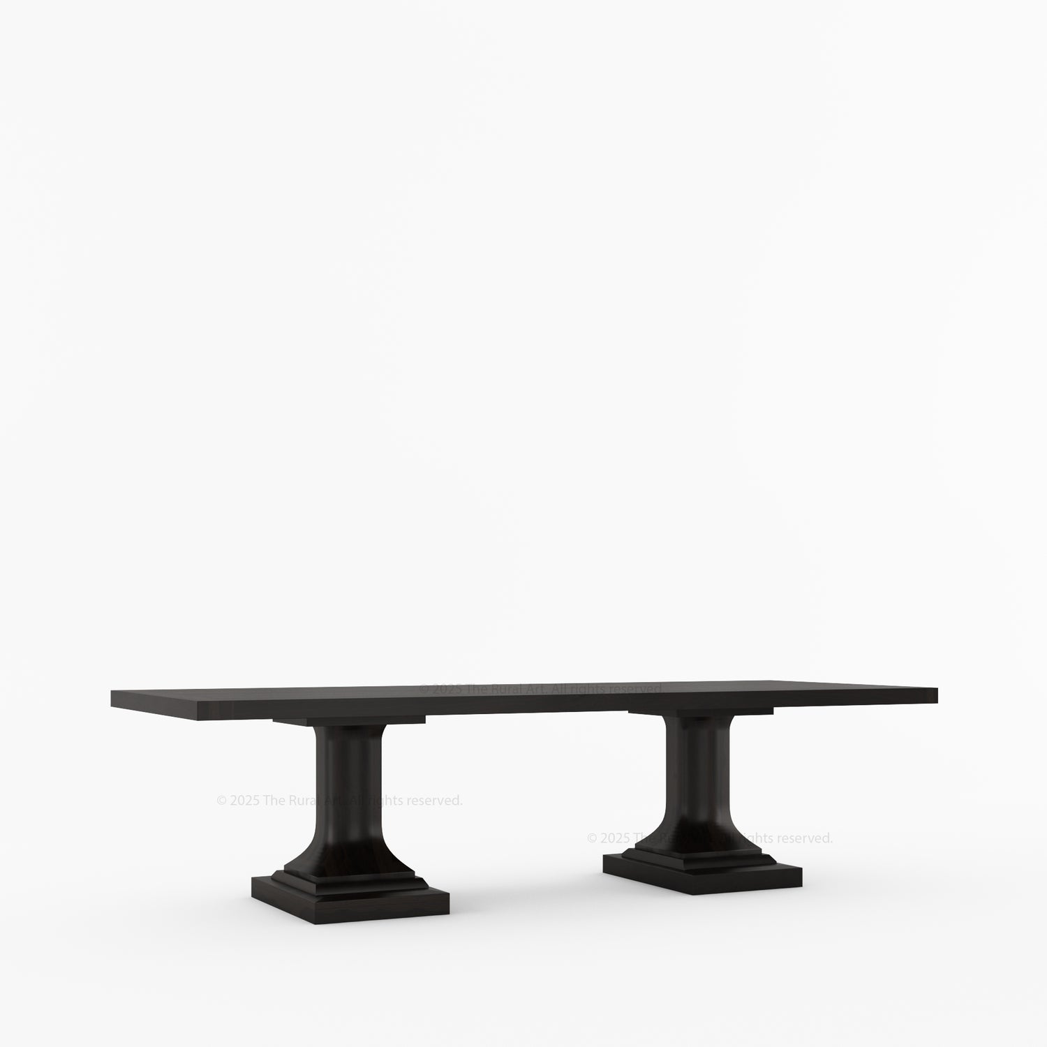 Medina Solid Wood Pedestal Dining Table | Mid-Century Modern Table for 4, 6, 8, 10, or 12