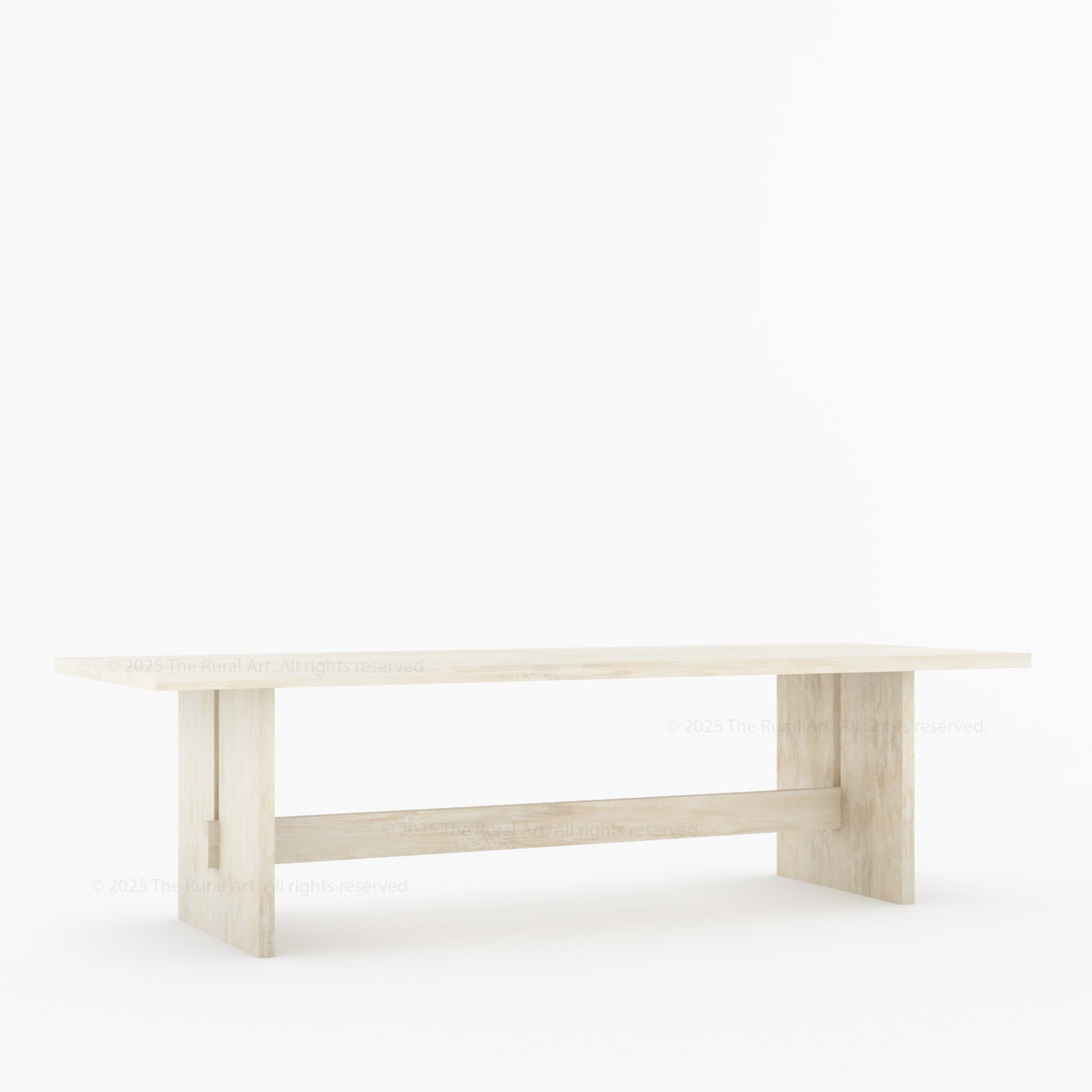 Marion Modern Slab-Leg Solid Wood Dining Table
