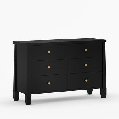 Dothan Solid Wood Dresser with Carved Floral Legs