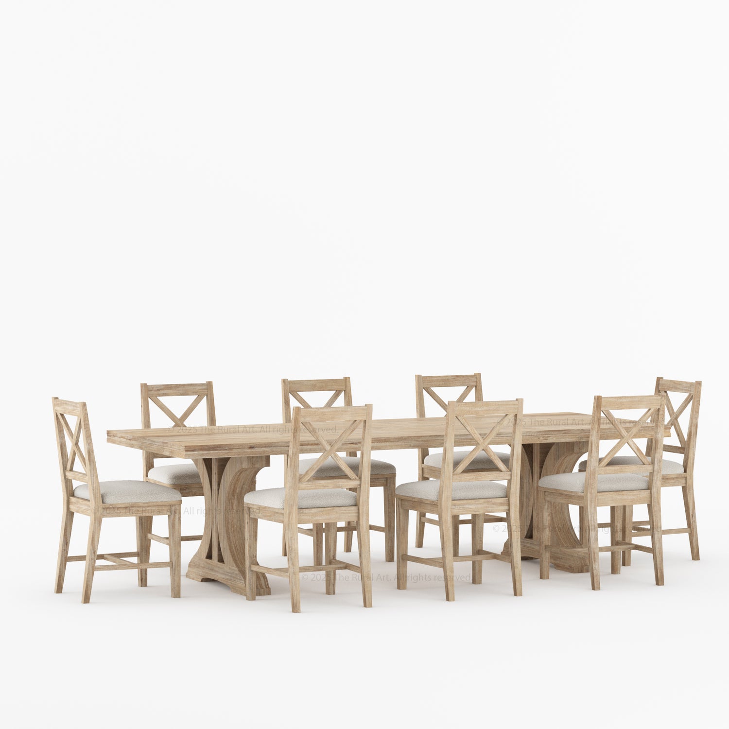Sherman Solid Wood Black Dining Table and Chair Set for 4, 6, 8, 10, 12 People