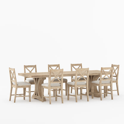 Sherman Solid Wood Black Dining Table and Chair Set for 4, 6, 8, 10, 12 People