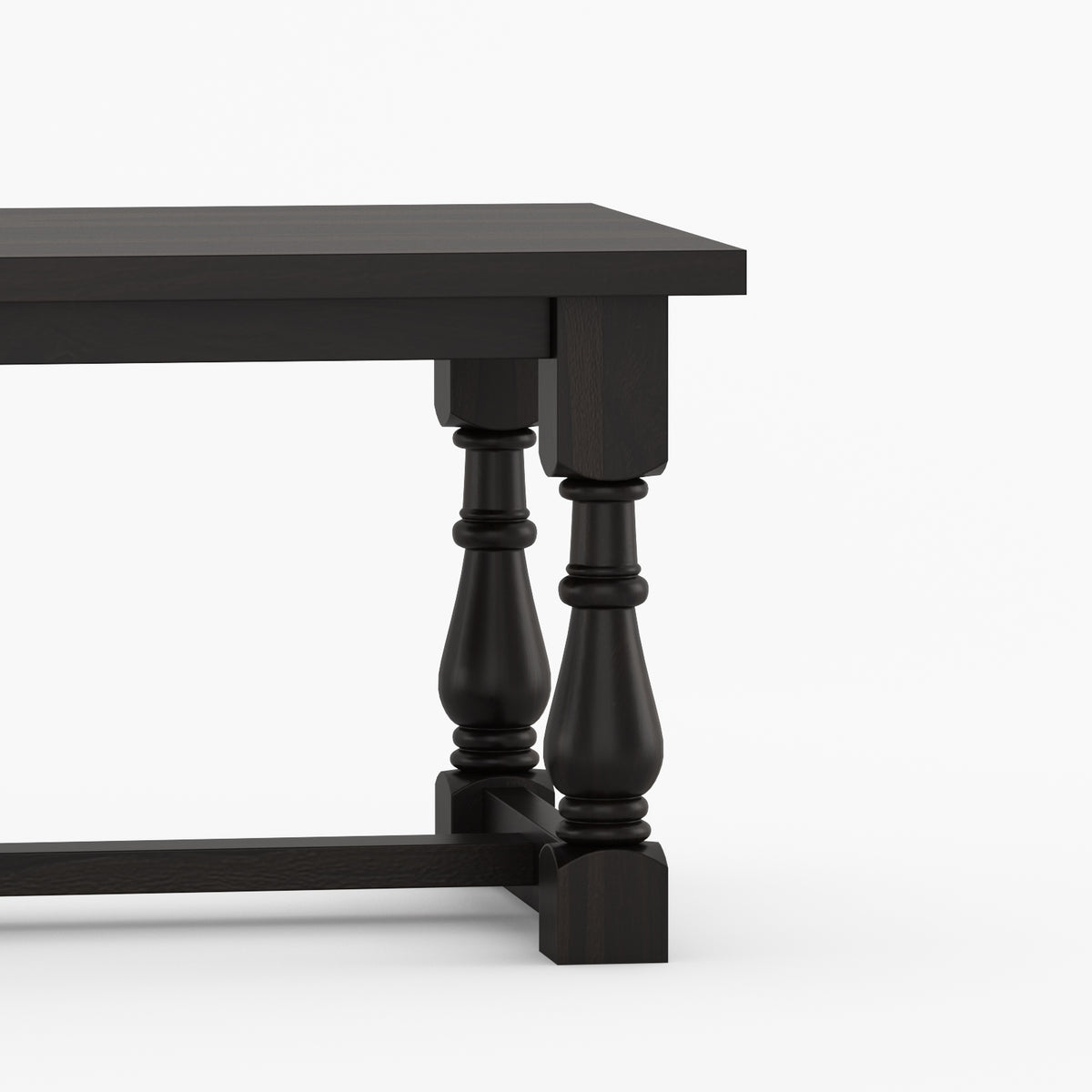 Bisbee Heritage Solid Wood Dining Table with Turned Legs &amp; Stretcher Base