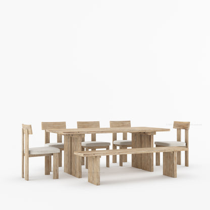 Fontana Modern Dining Table and Chair Set