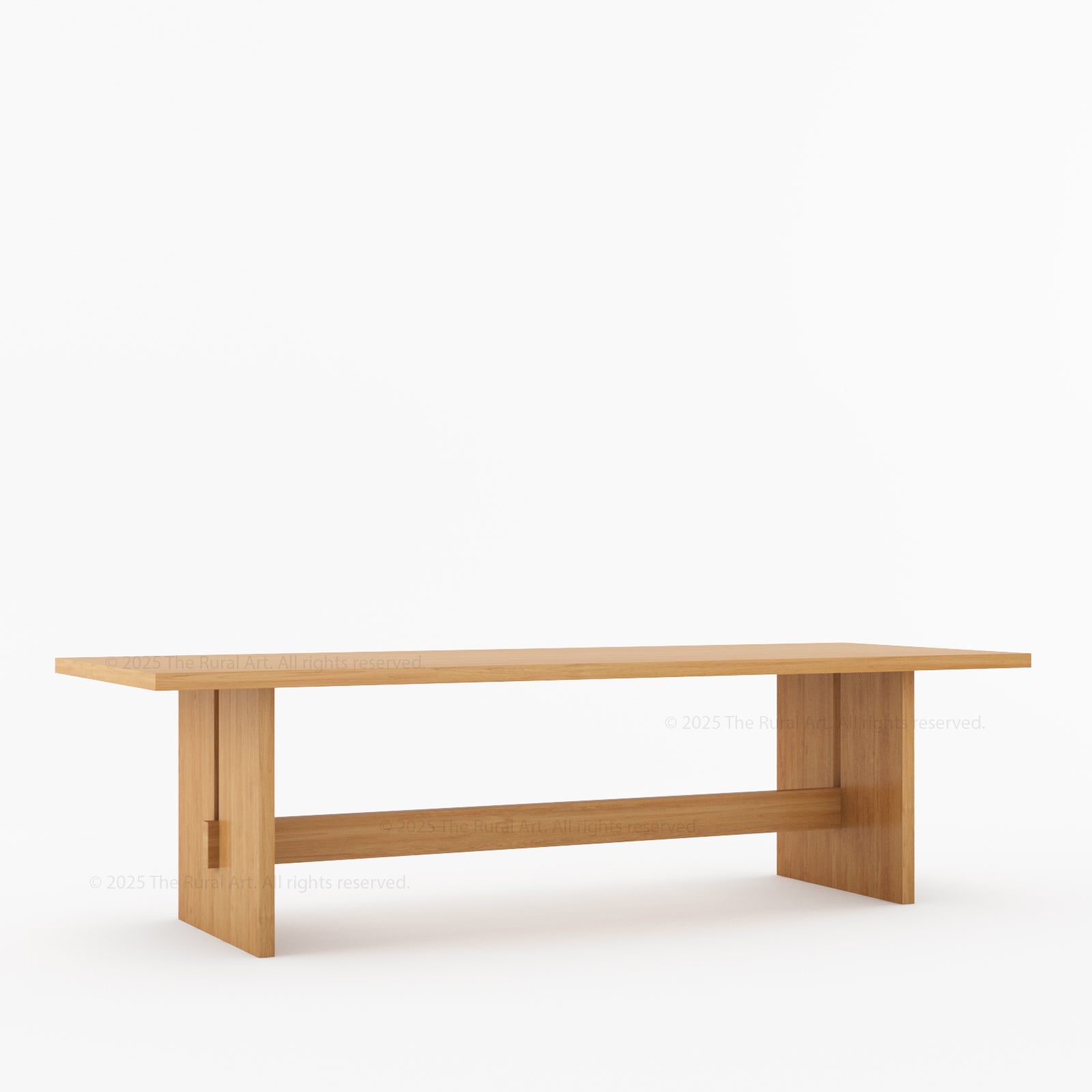 Marion Modern Slab-Leg Solid Wood Dining Table