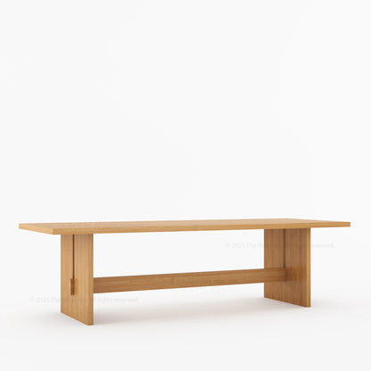 Marion Modern Slab-Leg Solid Wood Dining Table