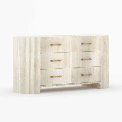 Bartow Fluted Solid Wood Dresser – 5, 6, 7 &amp; 9 Drawer Storage Chest