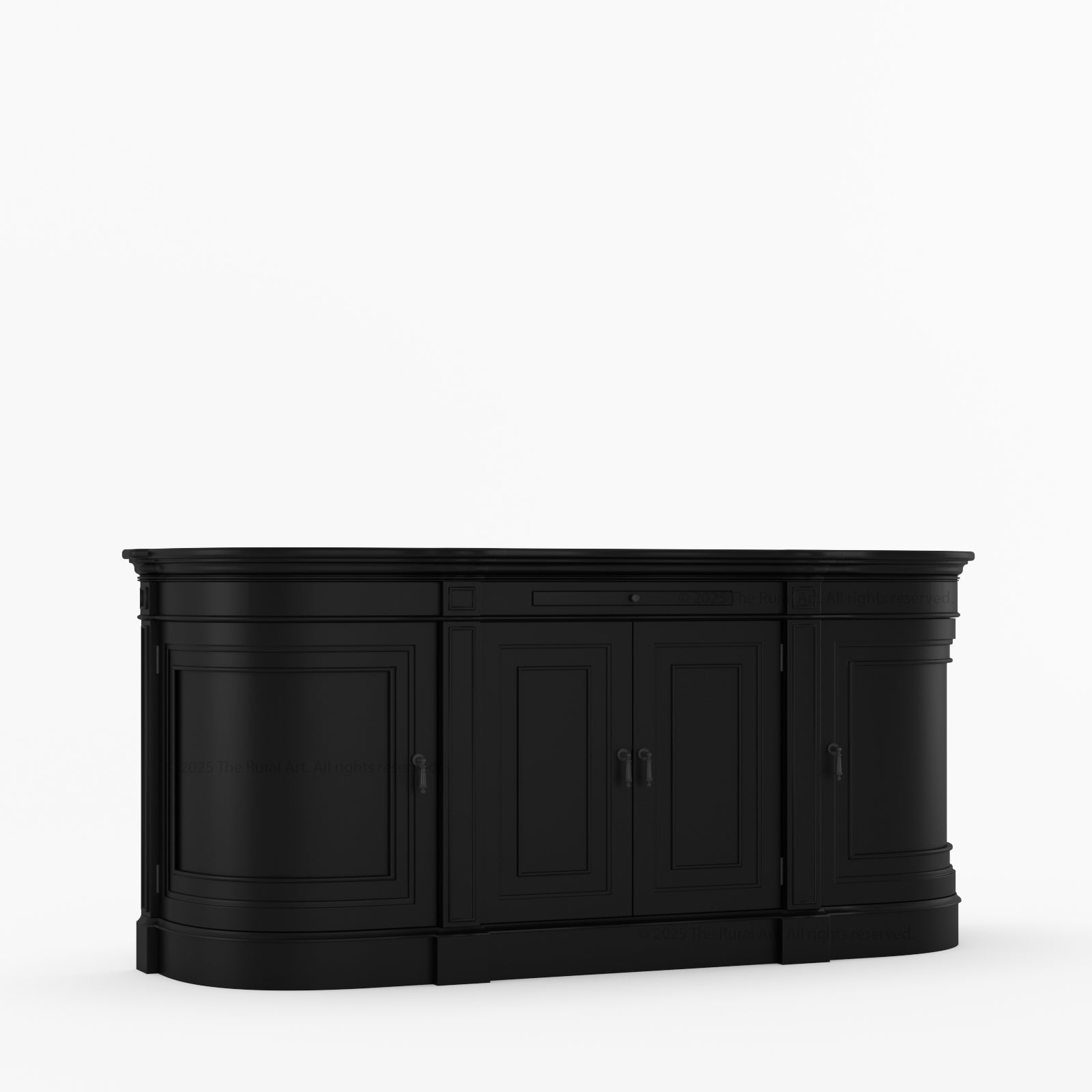 Goldfield Solid Wood Curved Sideboard Buffet Storage for Dining Room