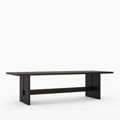 Marion Modern Slab-Leg Solid Wood Dining Table