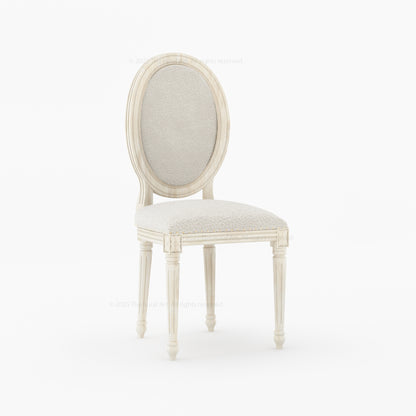 Crossett Oval Back Dining Chair Solid Wood with Upholstered Comfort